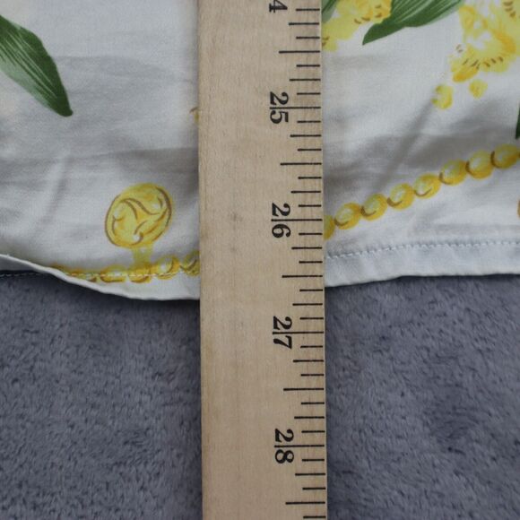 CQY Shirt Womens XL Multicolor Long Sleeve Collared Tropical Button Up - Picture 6 of 16